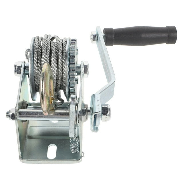 Crank Mini Winch Trailer Hand Marine 500 Lb Metal Manual Boat Gear Loading Ratchet For Cars, Home Improvement, Cargo Handling ,Powerful Pulling Performance