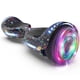 thumbnail image 1 of HOVERSTAR Bluetooth Hoverboard, LBW12A Color cromado o monopatín eléctrico de piel impresa con ruedas intermitentes LED, 1 of 5