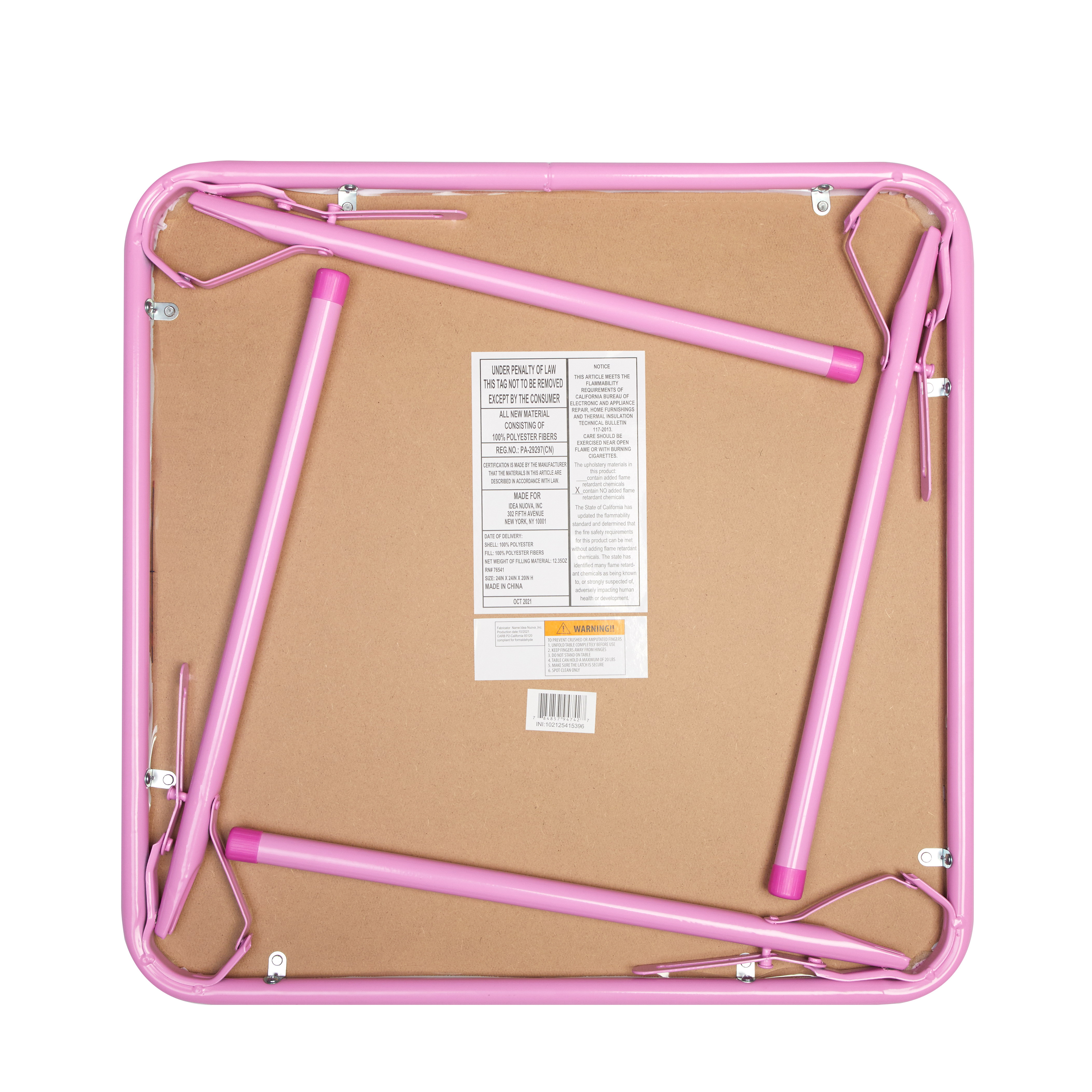 Heritage Kids Paris 3-Piece Table & Chair Set – Pink Foldable Activity Set For Play, Crafts, Meals