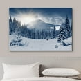 thumbnail image 3 of wall26 Canvas Print Wall Art Woodland Nursery Decor Sunlight Over Winter Mountain Forest Landscape Nature Wilderness Photography Rustic Scenic Ultra for Living Room, Bedroom, Office - 12"x18&quo, 3 of 5