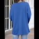 thumbnail image 4 of Blusas de Mujer de Larga con Cuello en V, Túnicas Casuales, Camisas Básicas, Blusas Holgadas Azul Real XL, 4 of 7