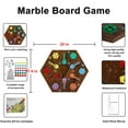 thumbnail image 6 of Wahoo Marble Board Game 2-Sided Wooden Aggravation 4-6 Player Family Party Game 20 Inch, 6 of 7
