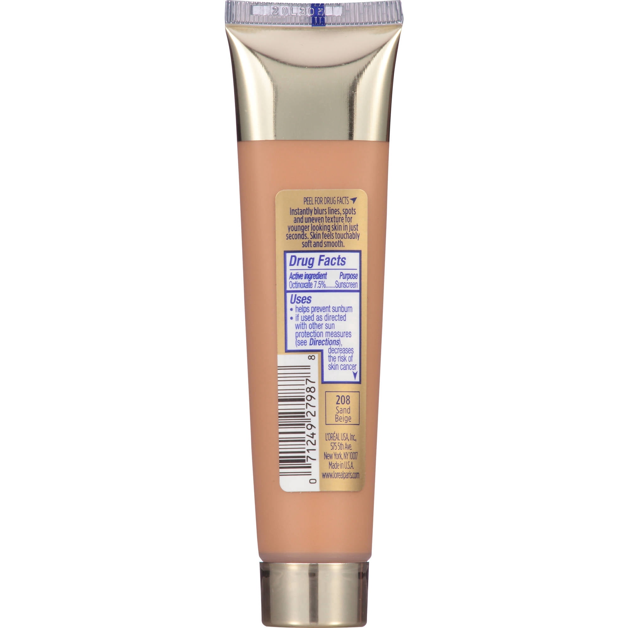L'Oreal Paris Visible Lift Blur Foundation, 208 Sand Beige