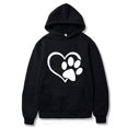 thumbnail image 2 of Heart Print Hoodies for Women Drawstring Long Sleeve Cute Oversized Sweatshirt Dog Paw Print Graphic Pullover Tops, 2 of 5