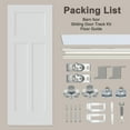 thumbnail image 5 of 30" x 80" T Shape Waterproof White Primed Solid Core Composite MDF Wood Sliding Barn Door With Hardware Kit, 5 of 9