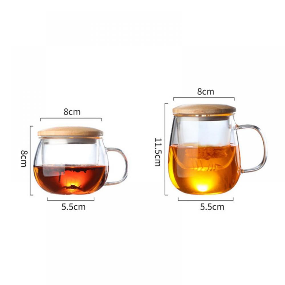 Leak Proof Glass Tea Strainer (10 oz, Pink)  Tea Tumbler Filter Cup –  Alkaline Herb Shop