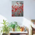 thumbnail image 5 of ZFLMY Red Flowers Wall Decor Canvas Print Home Decor for Bedroom Living Room Office, Ready to Hang 12x16in, 5 of 5