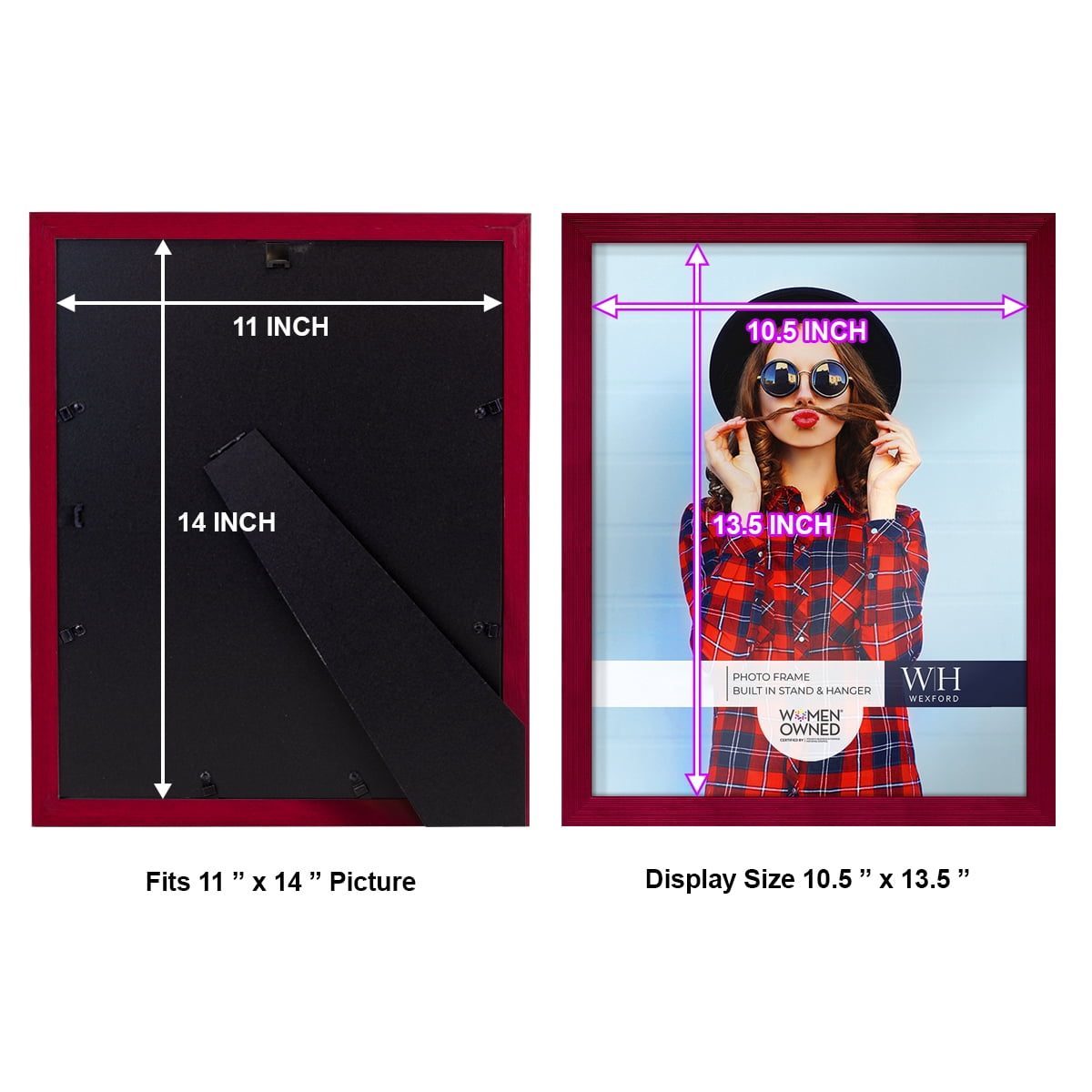 Grooved 11 in. x 14 in. Red Picture Frame (Set of 2)