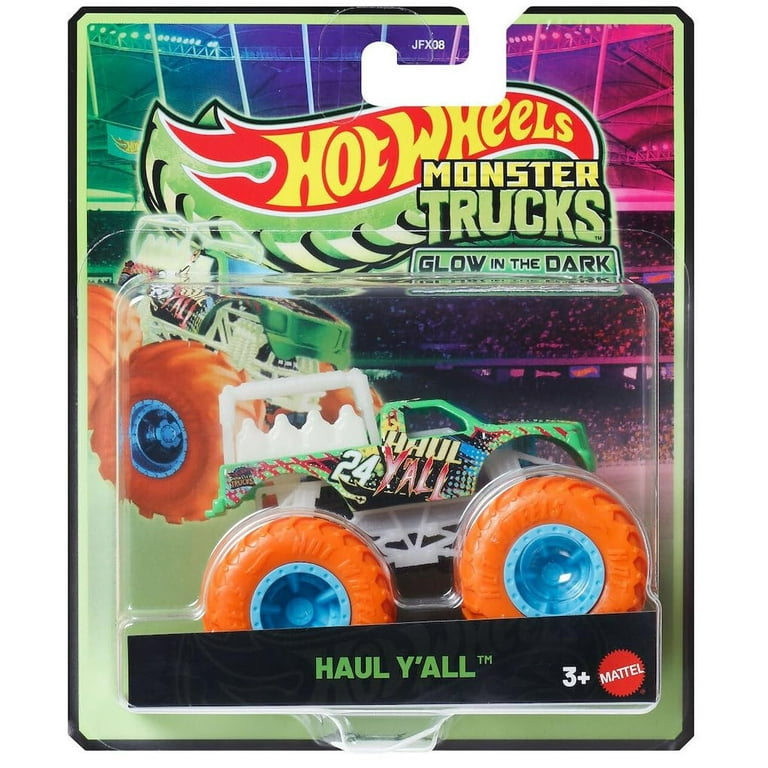 Hot Wheels Monster Trucks Glow in The Dark Collection, 5-Pack Set