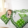 thumbnail image 4 of jejeloiu Outdoor Motocross Full Size Comforter Sets,Speed Sports Bedding Comforter Set,Green Geometric Plaid Bedding Sets For Boys,Lightweight Room Decorative Reversible,3-Piece, 4 of 8