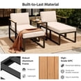 thumbnail image 4 of KAMEROUT 5 Pieces Outdoor Conversation Set, Modular Patio Sofa Set with Beige Cushions for Garden and Balcony, 4 of 7