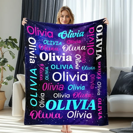 JML Personalized Blanket for All Ages Custom Throw with Name Blanket Personalized Gift for Christmas JML Personalized Blanket for All Ages Custom Throw with Name Blanket Personalized Gift for Christmas