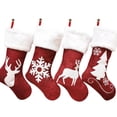 thumbnail image 2 of Nueva decoración colgante personalizada para chimenea, muñeco de nieve, Papá Noel, bolsa de dulces de Navidad roja, medias navideñas, 2 of 3