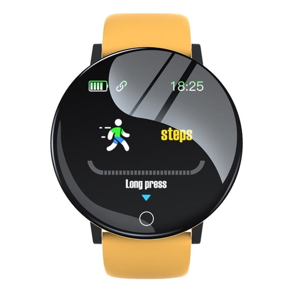 uvwlwu 1.44 Inch Smart Watch Sleep Monitoring Fitness Monitor Waterproof Bracelet Gift For Men And Women(Yellow)