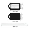 thumbnail image 2 of Uxcell 8.7x5cm Baggage Suitcase Labels Luggage Tag Holders, Black 2 Pack, 2 of 6
