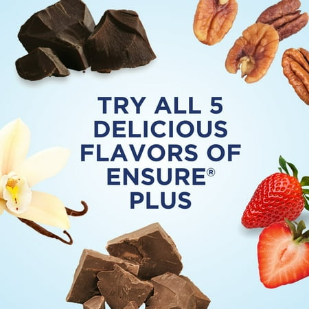 Ensure Plus Meal Replacement Nutrition Shake, Milk Chocolate, 16g Protein, 8 fl oz - 24 Pack