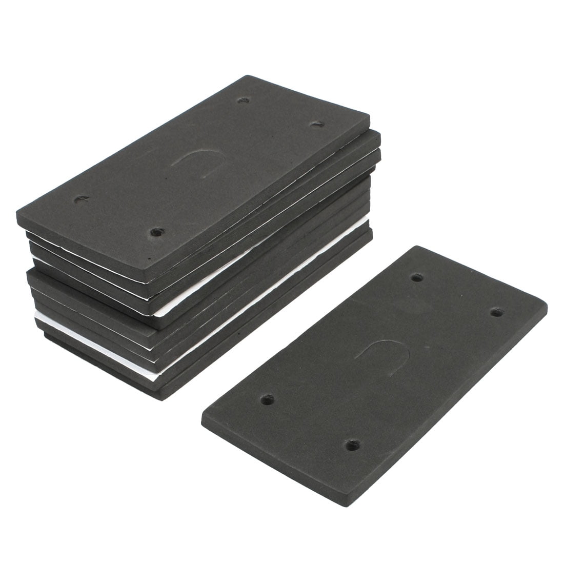 Sipery 20Pcs Replacement Self Adhesive Foam Sander Pad Back Mat Rectangle Sanding Machine Mat Black For 4510 Machine