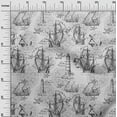 thumbnail image 3 of oneOone Viscose Chiffon Gray Fabric Nautical Prints Fabric For Sewing Printed Craft Fabric By The Yard 42 Inch Wide, 3 of 4