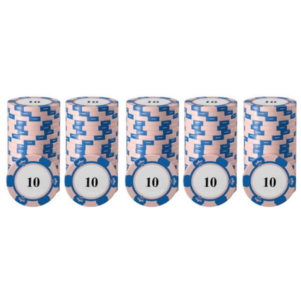 20pcs Poker Chip Set Clear Printing Large Numbers Professional Game Counting Discs for Board Game 10