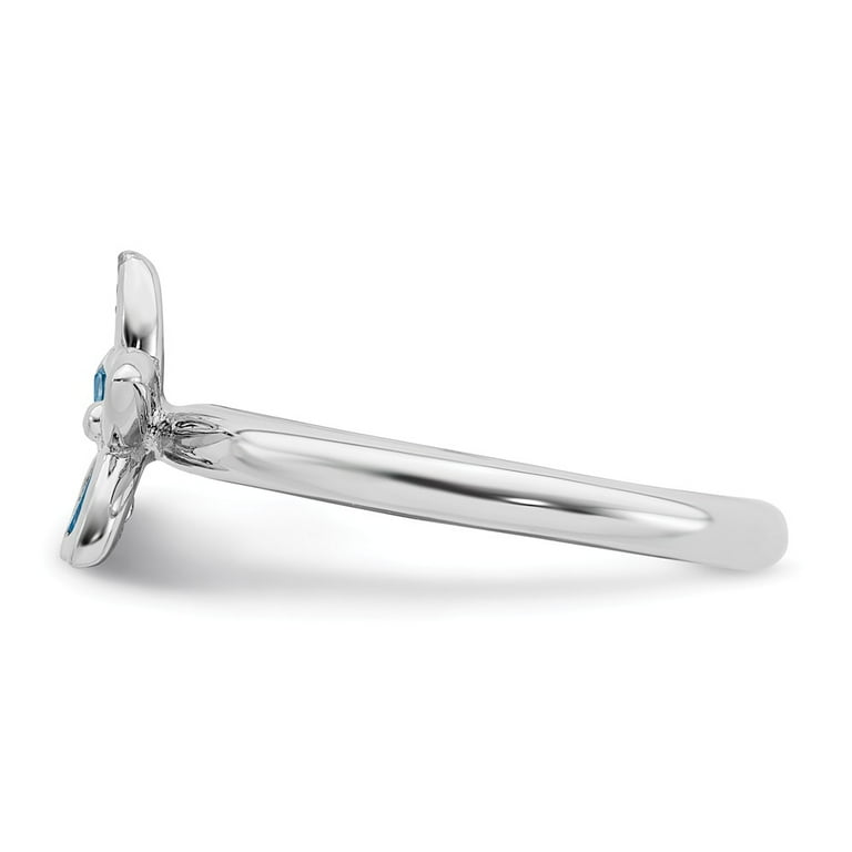 Sterling Silver Stackable Expressions Blue Topaz Marquise Ring Sterling Silver Stackable Expressions Blue Topaz Marquise Ring