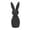 Black, variant on Easter Decorations Easter Bunny 3D Printed Gradient Color Bunny Figurine Set with Heart Cutouts Easter Rabbit Statues for Tabletop Mantel Decor Spring Home Accents