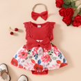 thumbnail image 4 of Coerni Baby Girl Clothes New Born Romper Dress Toddler Lace Ruffle Sleeveless Summer Outfits with Headband 0 12 18 Months, 4 of 5