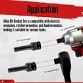 thumbnail image 4 of WETT 1/2" Drive Master Impact Hex Bit Set, 20 Piece Hex Driver Socket Set, Allen Bit Socket Set, Cr-Mo Steel, SAE & Metric, (1/4" - 3/4", 6-19mm), 4 of 9