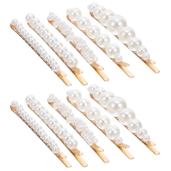 LOLIPPYY 10pcs Hair Clips Elegant Appearance White Hair Accessory for Women and Girls Party