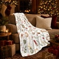 thumbnail image 3 of Festive Holiday Pattern, Warm Flannel Blanket for Living Room and Reading Nook, Art Lovers Christmas Gift, Festive Home Decor, 3 of 9