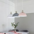 thumbnail image 3 of Semicircle Colorful Metal Pendant Light Fixture for Kitchen Island, Simple Dome Pendant Lighting for Dining Room, Vintage Farmhouse Pendant Lamp, Minimalism Pendant Light for Garage, 3 of 7