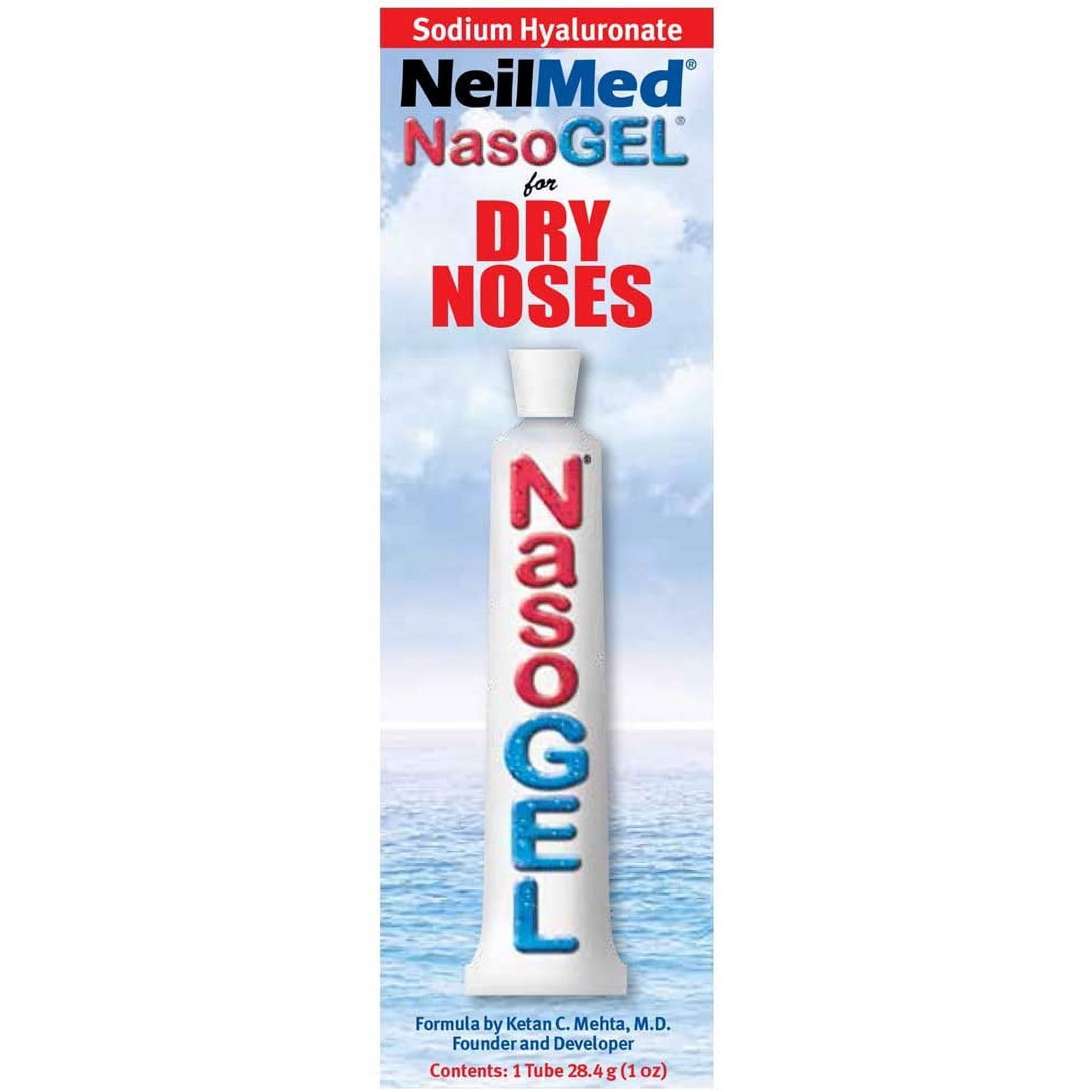NeilMed Nasoge Drug-Free Salinel Drip Free Dry Nose Gel, 1oz, 3-Pack