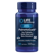 Life Extension PalmettoGuard Prostate Support Softgels - Nettle Root & Beta-Sitosterol - Urinary & Hormone Health - Gluten-Free, Non-GMO - 60 Softgels