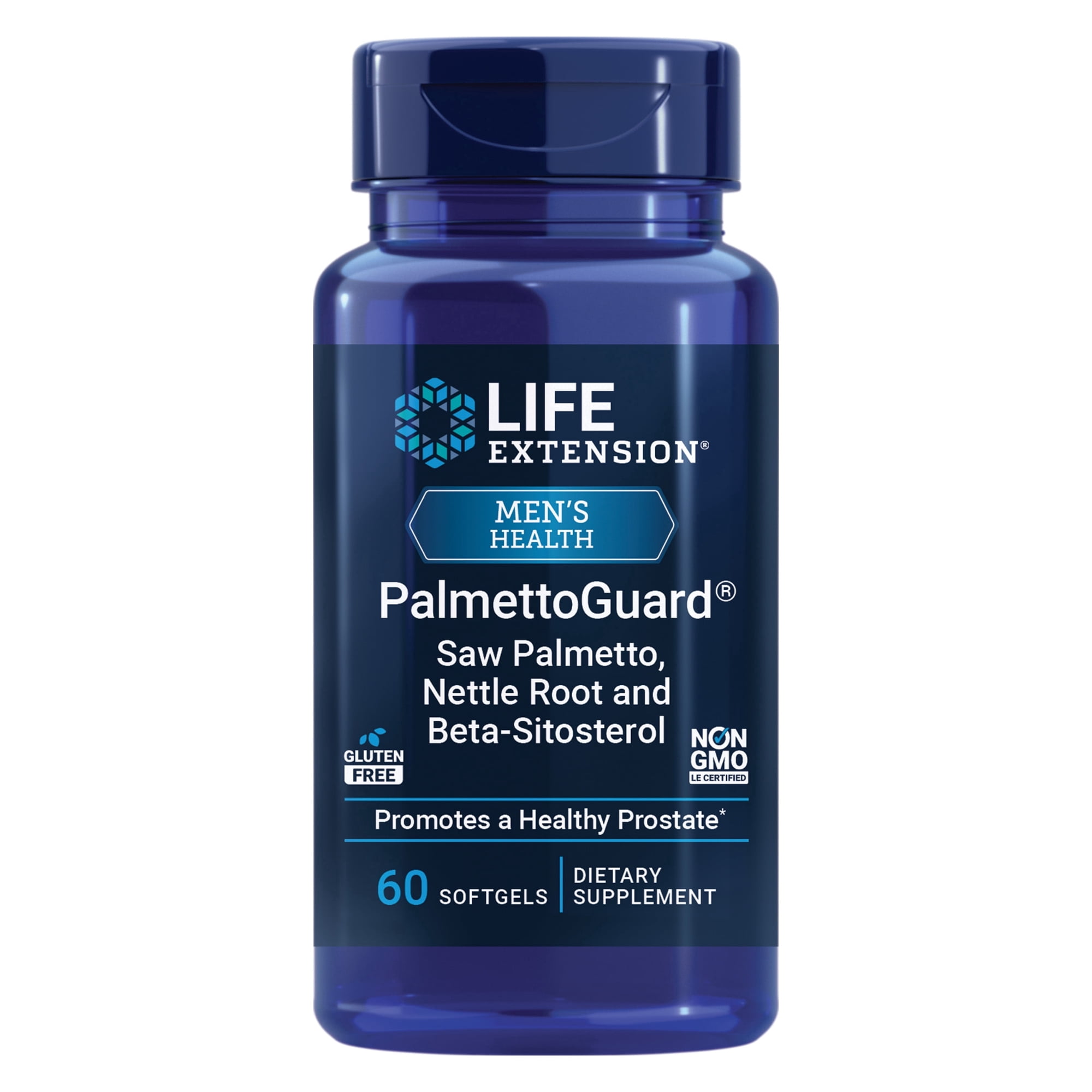 Life Extension PalmettoGuard Prostate Support Softgels - Nettle Root & Beta-Sitosterol - Urinary & Hormone Health - Gluten-Free, Non-GMO - 60 Softgels