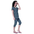 thumbnail image 3 of Moomaya Printed CottonNightwearSet For Womens Top & Capri Pant 2 Piece Sleepwear, 3 of 5