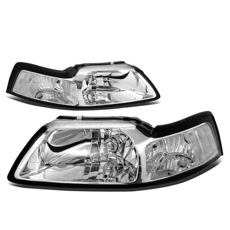 - For 1999 to 2004 Ford Mustang OE Style Headlight Chrome Housing Clear Corner Headlamp 4 Gen 00 01 02 03 Left+Right