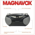 thumbnail image 2 of Magnavox Bluetooth CD Boombox, Black, MD6949-BK, 2 of 7