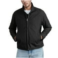 thumbnail image 2 of Timoontee Men's Trentch Coat Solid Full Zip Jacket Outdoor Hiking Windproof Jacket Daily Casual Jacket Long Sleeve Stand Collar Jacket Black XL, 2 of 7
