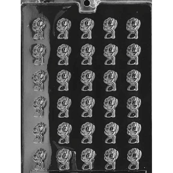 Grandmama's Goodies F020 Small Rose Flower Chocolate Candy Soap Mold with Exclusive Molding Instructions