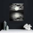 thumbnail image 4 of ONETECH  3 Piece Black and White Bathroom Canvas Wall Decor Ocean Under Moonlight Painting Print Full Moon Seascape Picture Artwork for Home Bedroom Living Room Wall Decor Easy to Hang, 4 of 4