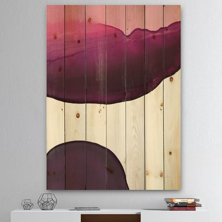 Design Art Designart Paint Of Magenta Stone Shabby Chic Print On