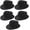 Black, variant on 5 Pack Men Women Fedora Short Brim Classic Summer Beach Sun Hat Panama Cap (Multicolor-1, Medium)