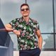 thumbnail image 4 of Balery Lilies Flowers Camisa Polo de Hombre con Estampado, de Manga Corta y Tejido Medio, Camisa Tipo Golf Polo-Large, 4 of 5