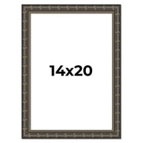 14x20 Frame Black Bamboo Solid Wood Picture Frame Width 1.5 Inches | Interior Frame Depth 0.5