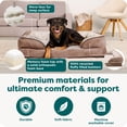 thumbnail image 5 of FurHaven Pet Products Velvet Waves Perfect Comfort Memory Top Sofa-Style Pet Bed for Dogs & Cats - Brownstone, Jumbo, 5 of 9