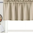thumbnail image 2 of GlowSol Cafe Curtain Valance 60"W x 15"L Waffle Weave Waterproof Blackout Window Valance for Bathroom Kitchen, Plaza Taupe, 1 Panel, 2 of 6