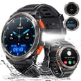 thumbnail image 1 of Smartwatch Militar Leuceira KE5 Linterna LED 1.45 Pulgadas 3ATM Bluetooth, 1 of 5