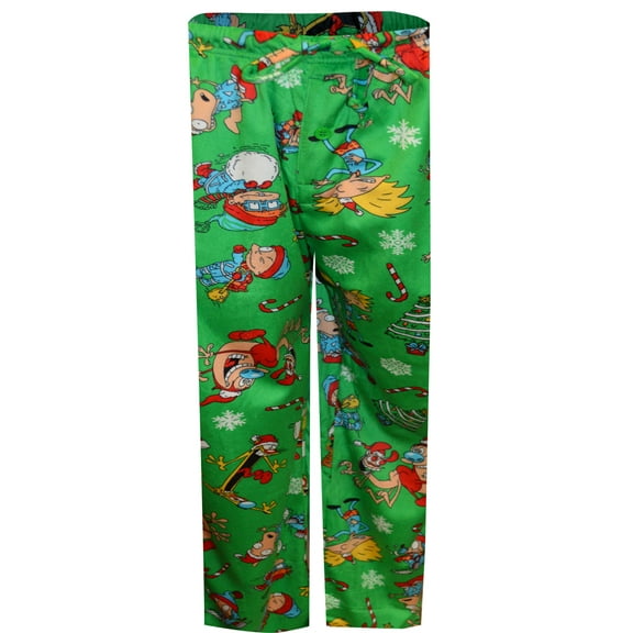 Briefly Stated Mens Nickelodeon Classic 90's Favorites Christmas Silky Fleece Lounge Pant (Large)