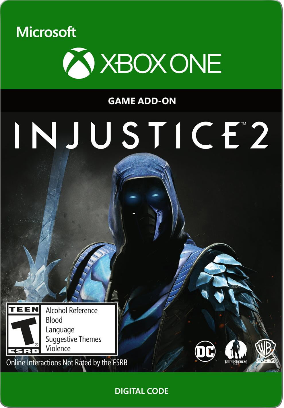 Xbox One Injustice 2 Sub Zero Character Email Delivery
