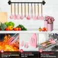 thumbnail image 5 of Bartans Silicone Cooking Utensils Set, BPA Free Heat Resistant Pink Baking Tools Kitchen Knife 19 Pc, 5 of 6