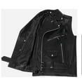thumbnail image 7 of Men's Classic Cowhide Leather Motorcycle Biker Vest Stylish Vintage Club Riding Cruiser Touring Fashion Vest for Men Black S, 7 of 7
